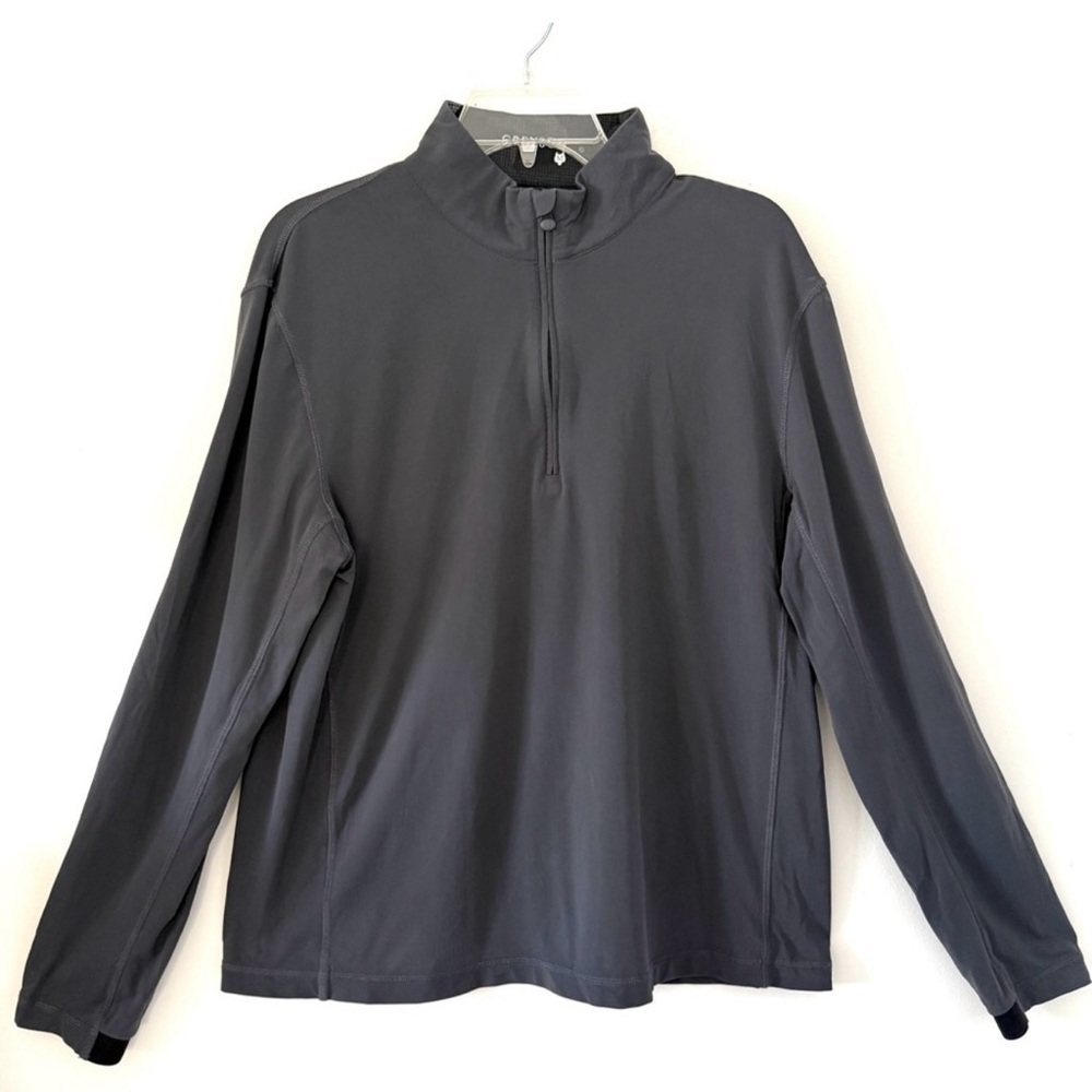 Greyson Golf Pullover Tate Quarter 1/4 Zip Size Medium Gray Camo Collar Accent